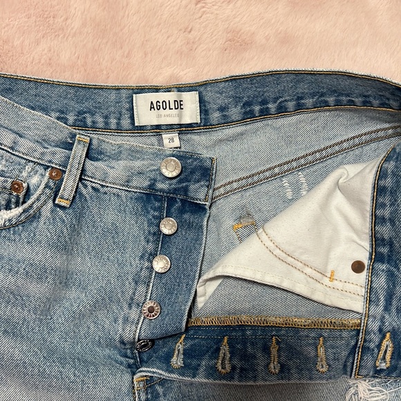 Agolde Parker Denim Shorts - Picture 3 of 4